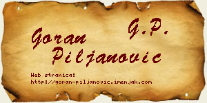 Goran Piljanović vizit kartica